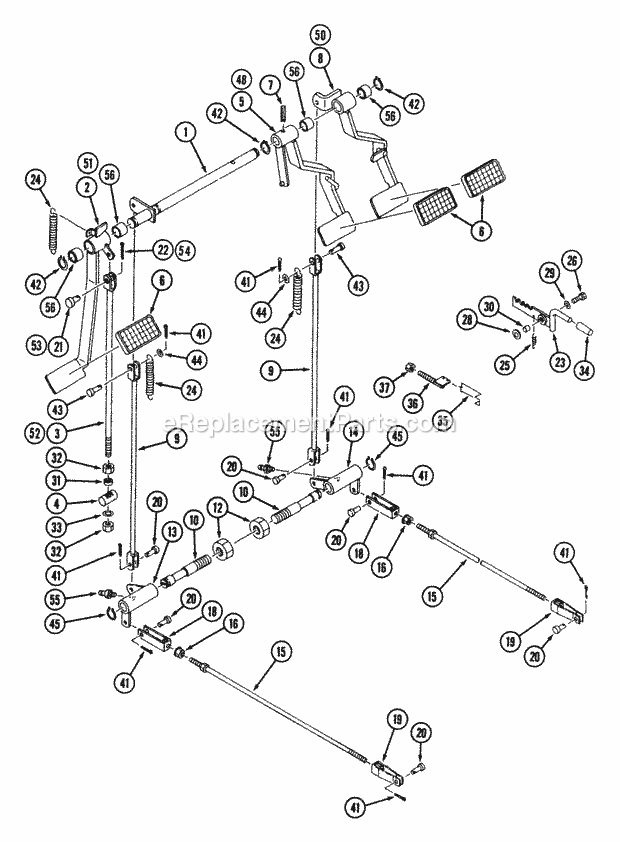 C/B Control - Gear Drive (Dual) Diagram and Parts List for 544-412D100, 546-412D100 Cub Cadet Lawn Tractor